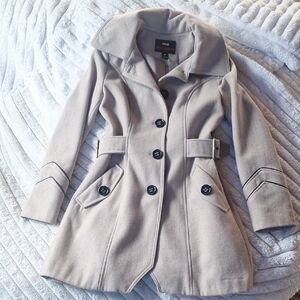 Miss Sixty Vintage Small Light Beige Pea Coat